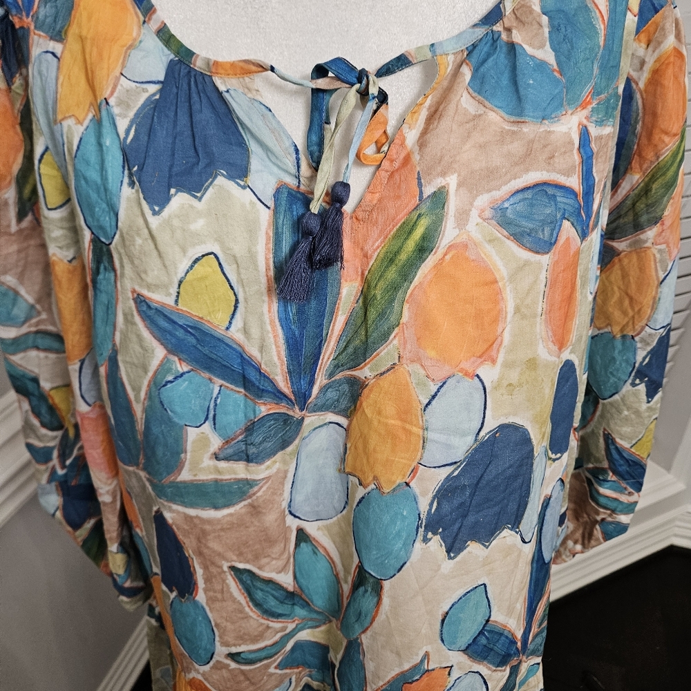 NIC+ZOE Citrus Grove Floral-Print Shift Dress size 1X New NWT - Picture 6 of 11